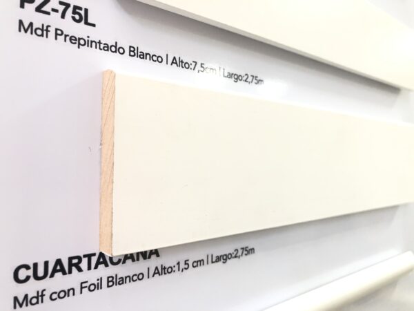 Zocalo MDF Pre-Pintado 7,5 cm - Imagen 2