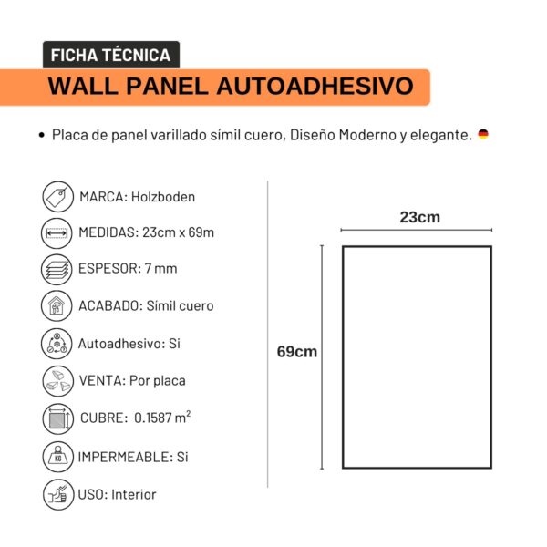 Placa Wall Panel Rosa Autoadhesivo - Imagen 3