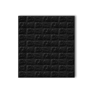 Placa 3D Azulejo Negro Rustico 70×77