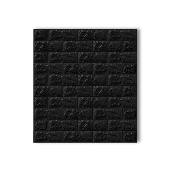 Placa 3D Azulejo Negro Rustico 70×77