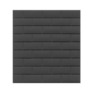 Placa 3D Azulejo Negro Liso 70×77