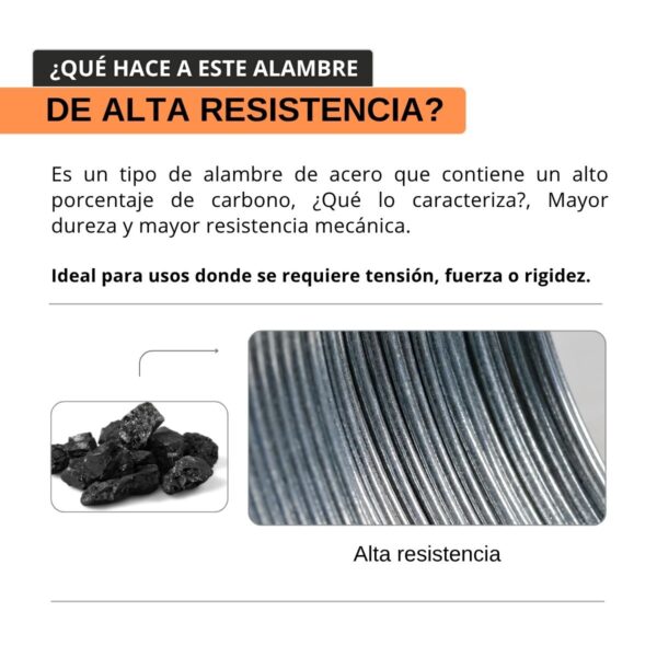 Alambre de Alta Resistencia 550 KGF calibre 13mm - Imagen 5