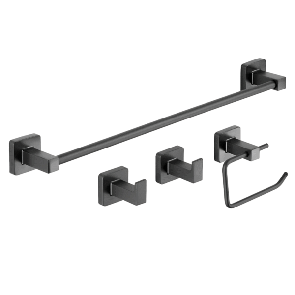 Kit Cubo Accesorios de baño negro