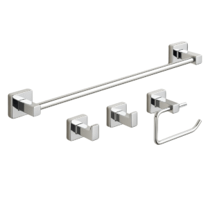 Kit Cubo Accesorios de baño cromado