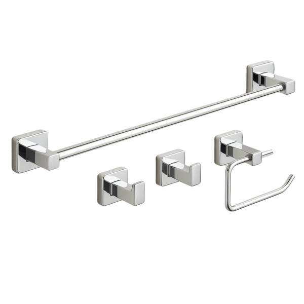 Kit Cubo Accesorios de baño cromado