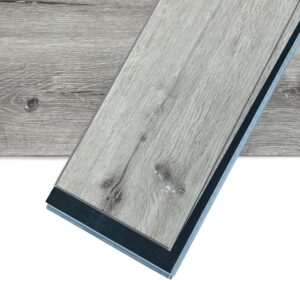 Piso Vinilico SPC 5mm Simil Madera Gris Fox con Manta Incluida