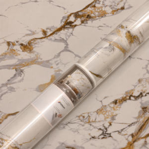 Rollo Vinilo Autoadhesivo Calacatta Gold 1,20mts x 3mts